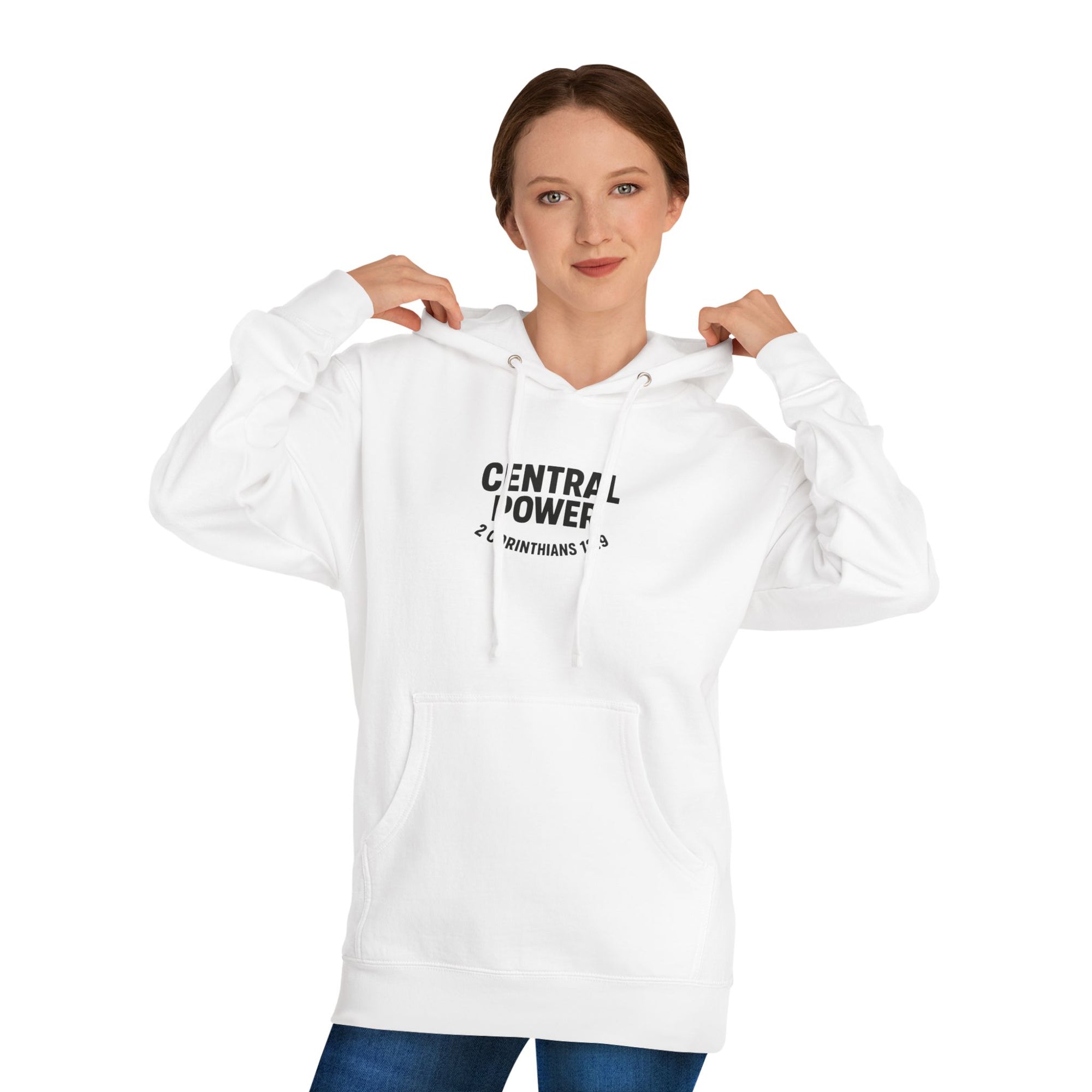 Unisex Inspirational Hoodie, Central Power Sweatshirt, Christian Gift, Faith-Based Apparel, Quote Hoodie, Cozy Religious Wear