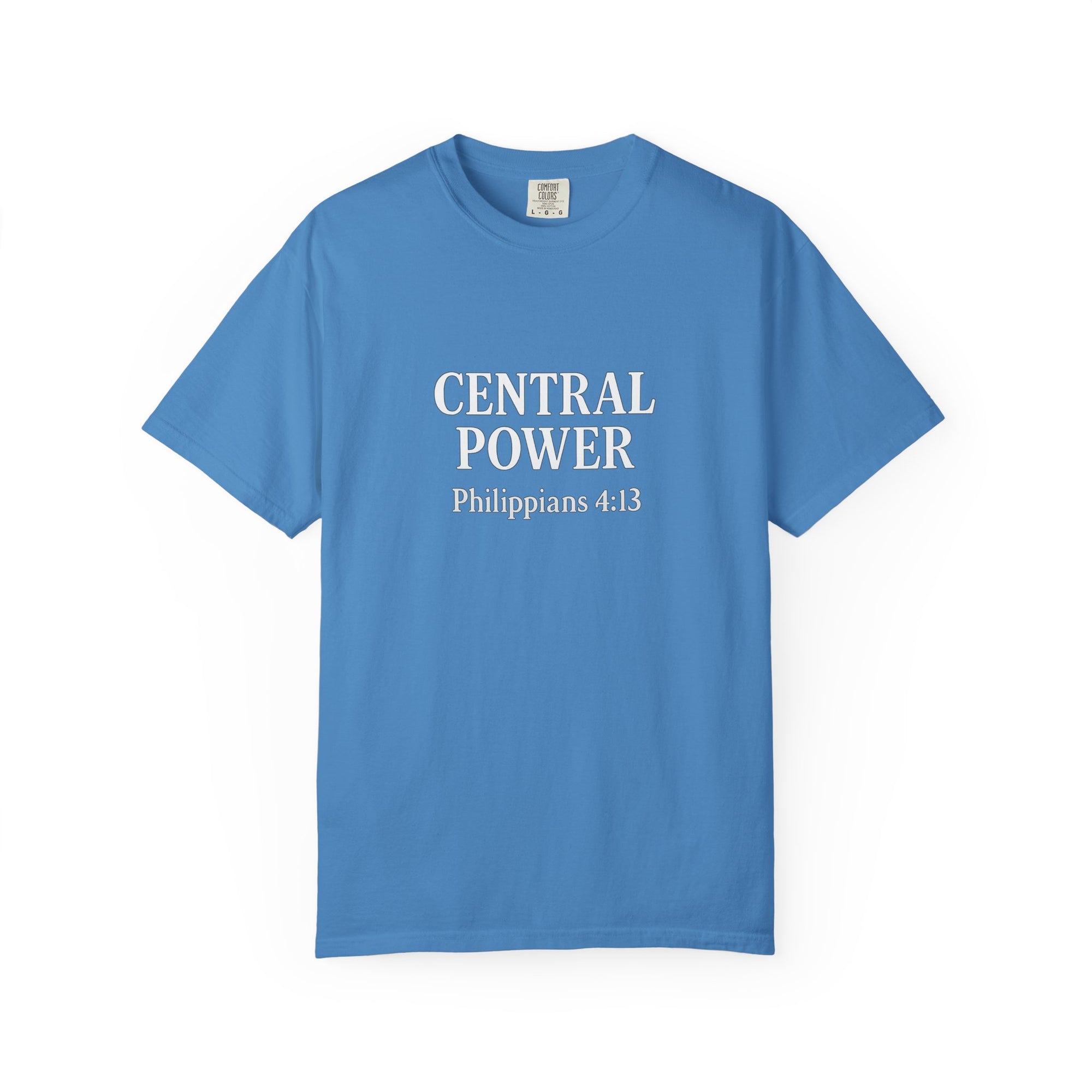 Inspirational T-Shirt, Motivational Unisex Tee, Faith-Based Apparel, Central Power Shirt, Philippians 4:13 Gift