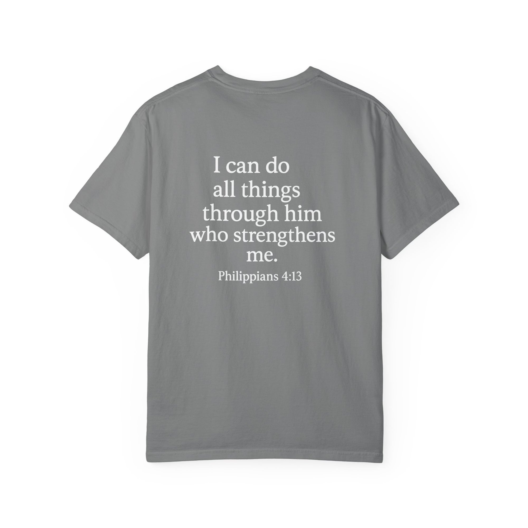 Inspirational T-Shirt, Motivational Unisex Tee, Faith-Based Apparel, Central Power Shirt, Philippians 4:13 Gift