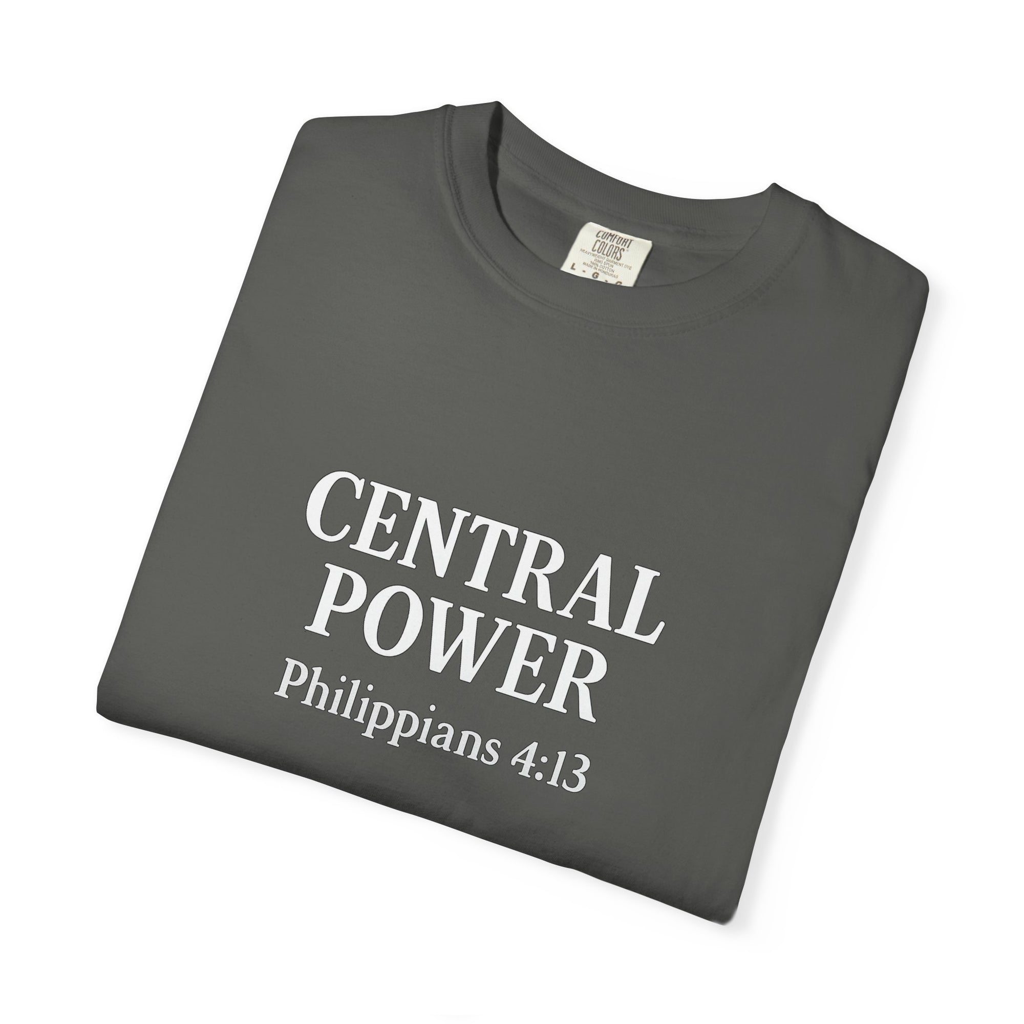Inspirational T-Shirt, Motivational Unisex Tee, Faith-Based Apparel, Central Power Shirt, Philippians 4:13 Gift