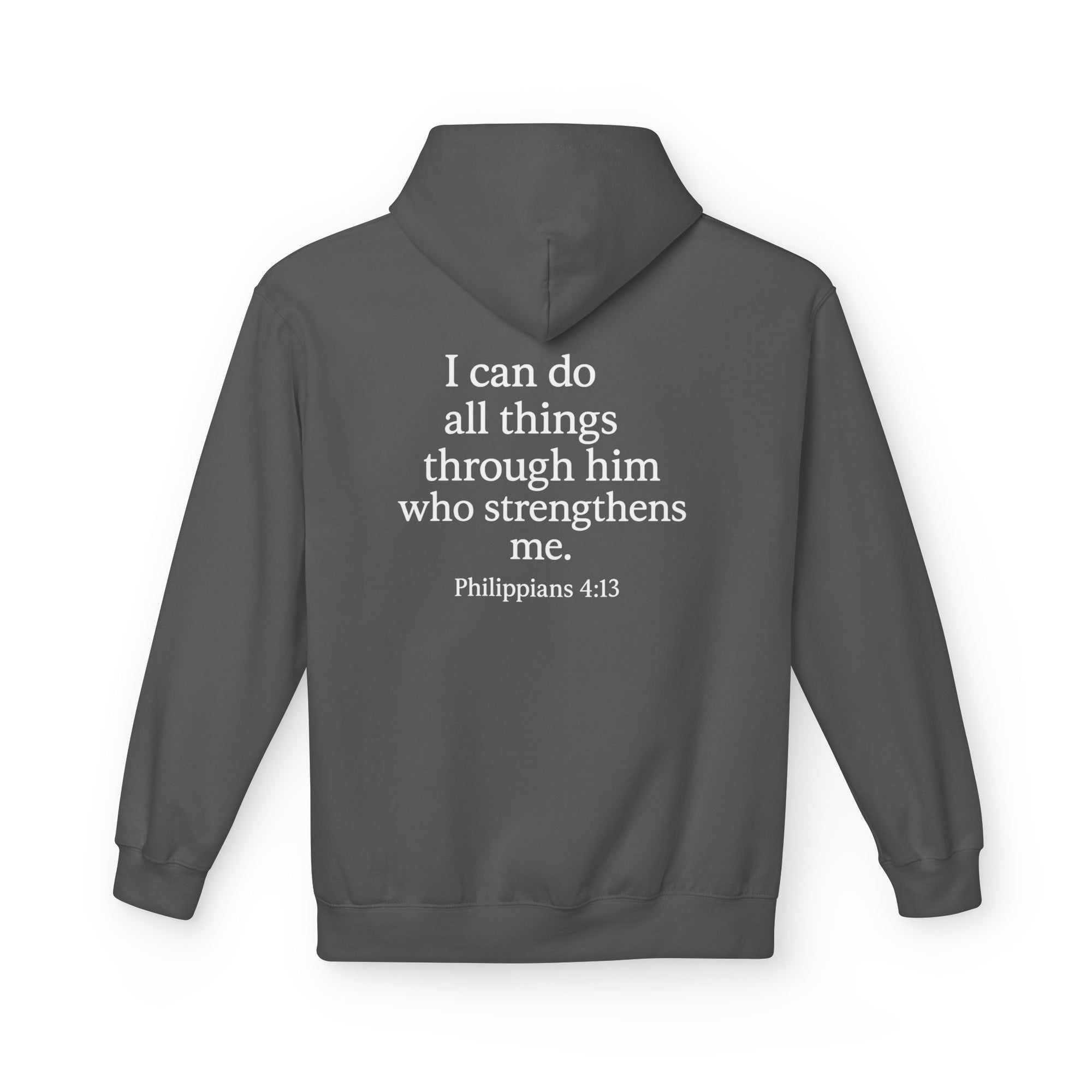 Inspirational Fleece Hoodie - Central Power, Faith Hoodie, Scripture Hoodie, Cozy Gift, Christian Apparel