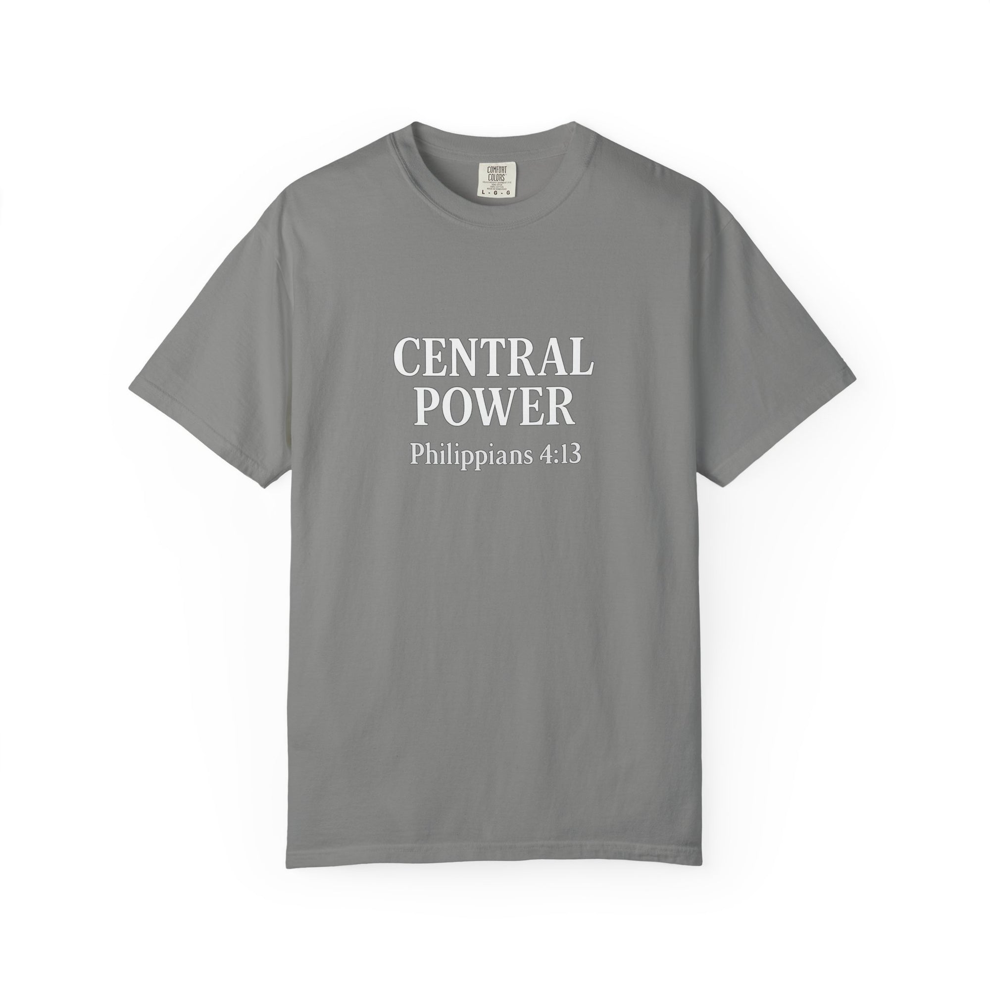 Inspirational T-Shirt, Motivational Unisex Tee, Faith-Based Apparel, Central Power Shirt, Philippians 4:13 Gift