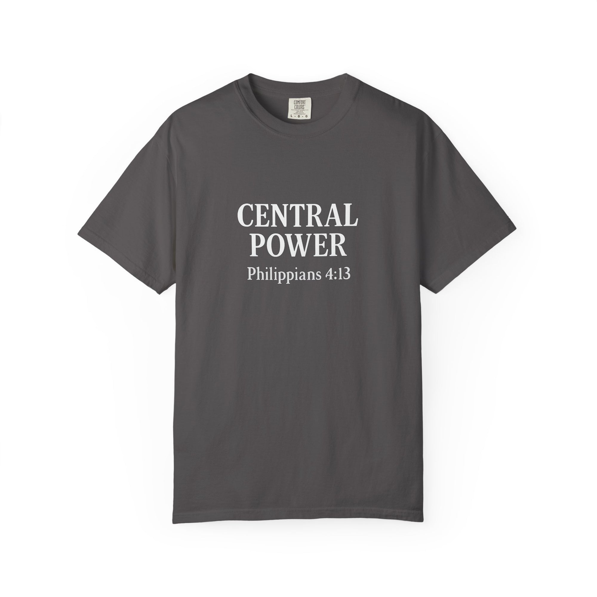 Inspirational T-Shirt, Motivational Unisex Tee, Faith-Based Apparel, Central Power Shirt, Philippians 4:13 Gift