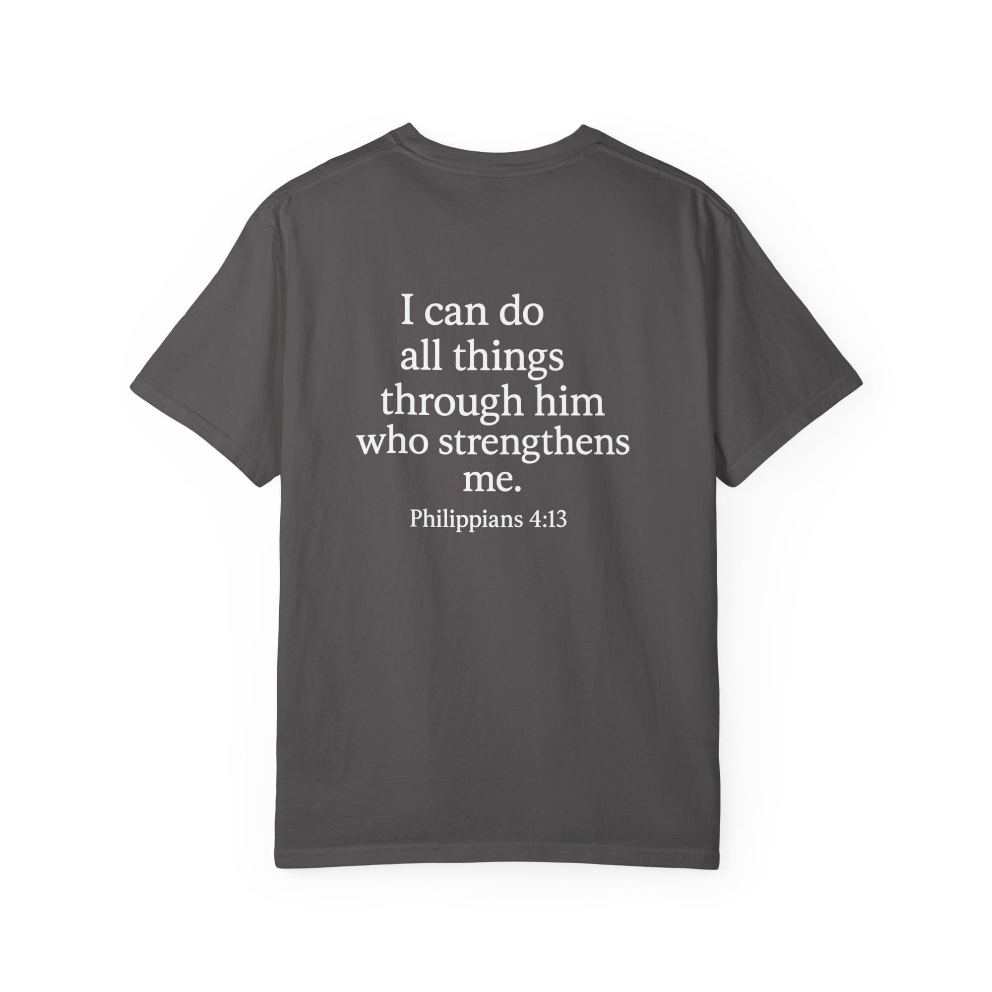 Inspirational T-Shirt, Motivational Unisex Tee, Faith-Based Apparel, Central Power Shirt, Philippians 4:13 Gift