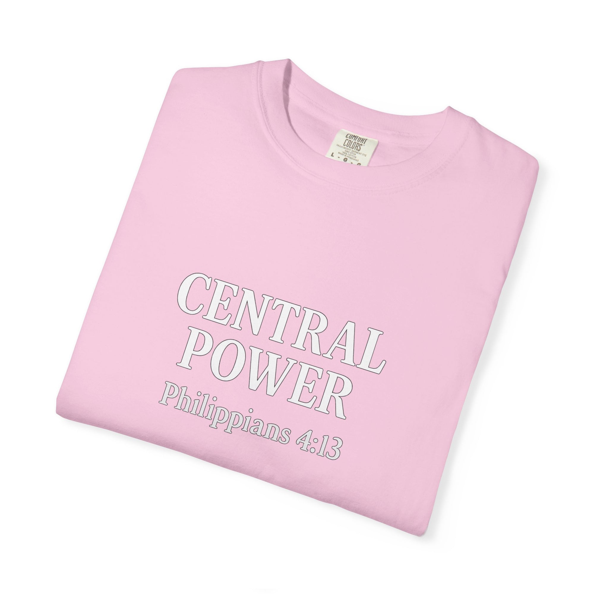Inspirational T-Shirt, Motivational Unisex Tee, Faith-Based Apparel, Central Power Shirt, Philippians 4:13 Gift