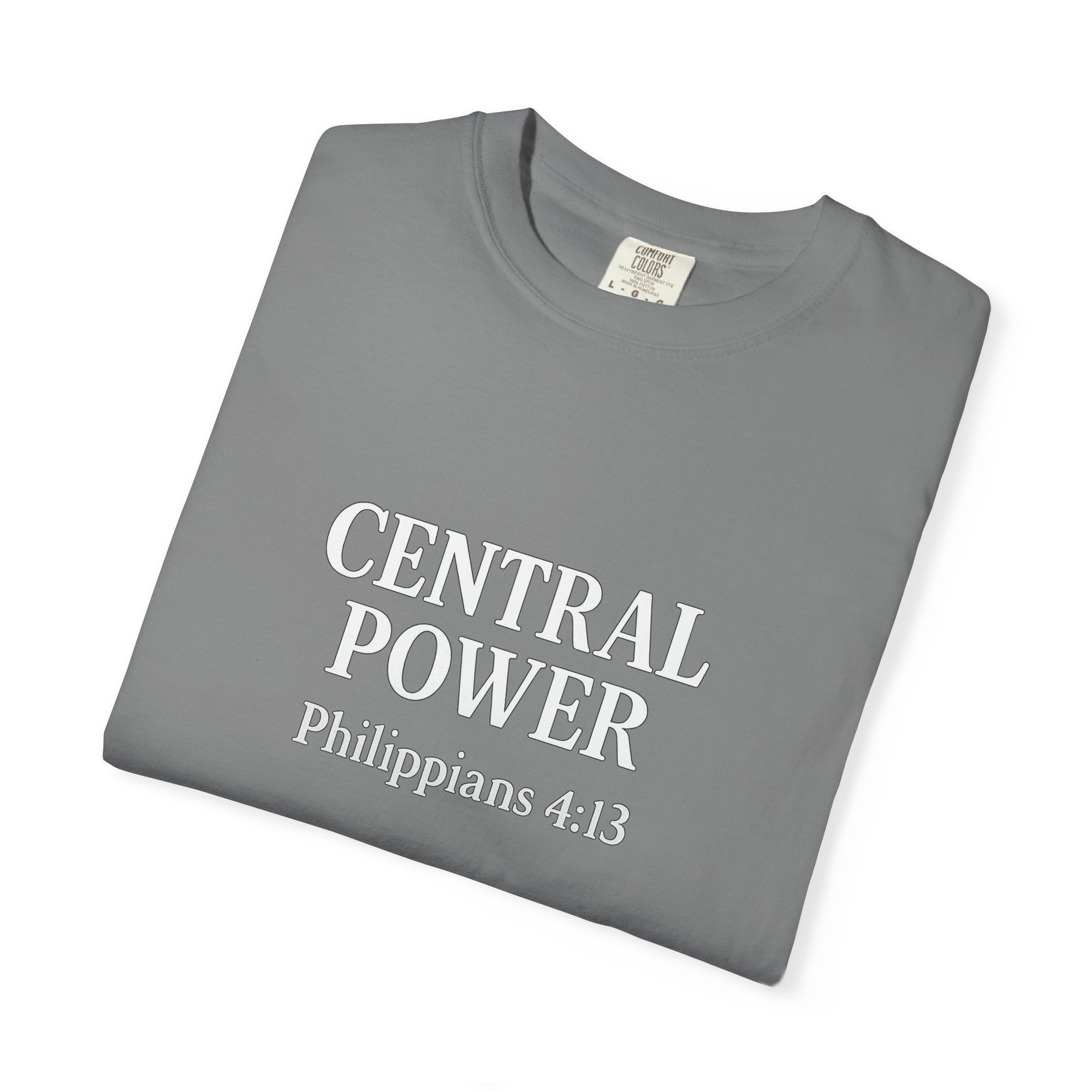 Inspirational T-Shirt, Motivational Unisex Tee, Faith-Based Apparel, Central Power Shirt, Philippians 4:13 Gift