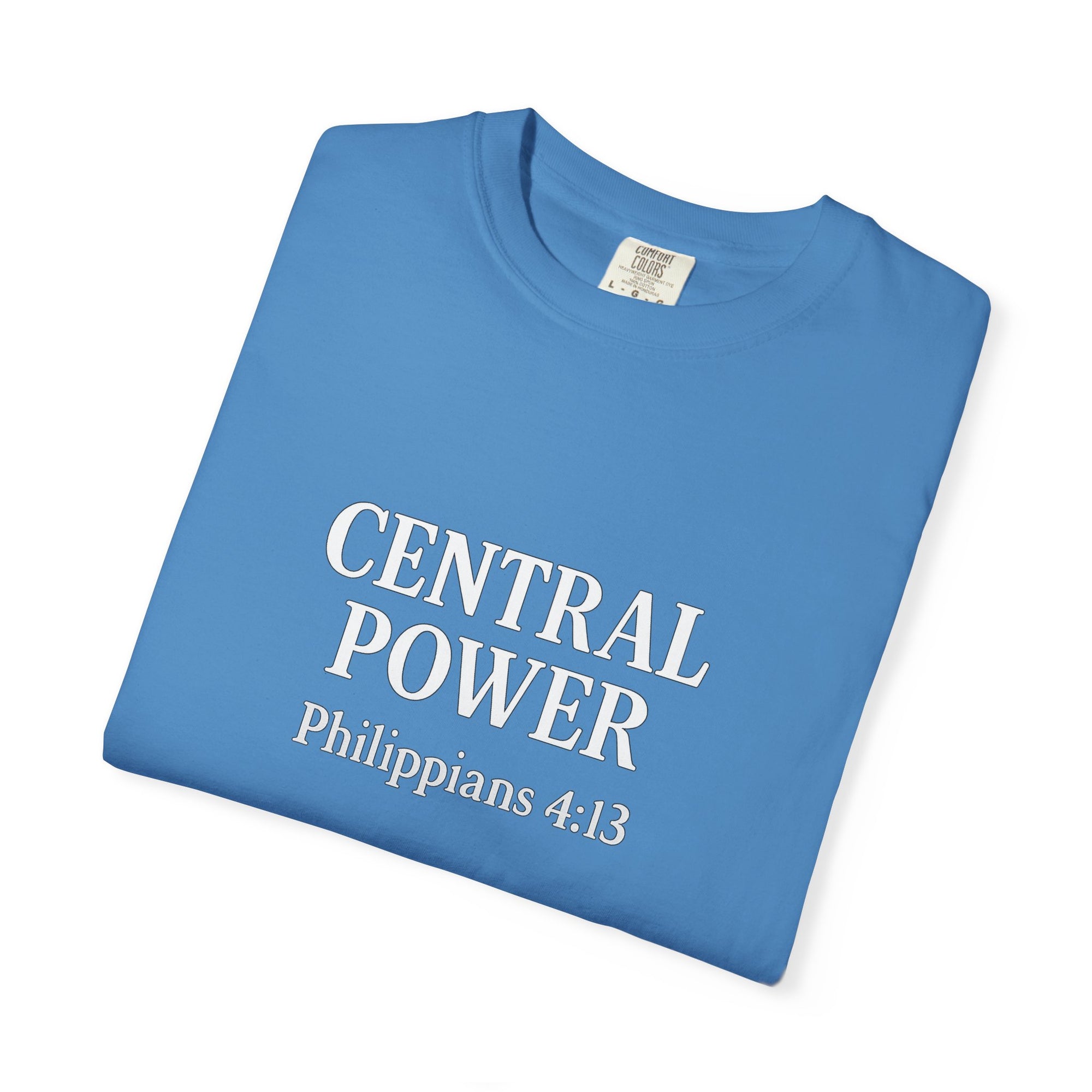 Inspirational T-Shirt, Motivational Unisex Tee, Faith-Based Apparel, Central Power Shirt, Philippians 4:13 Gift