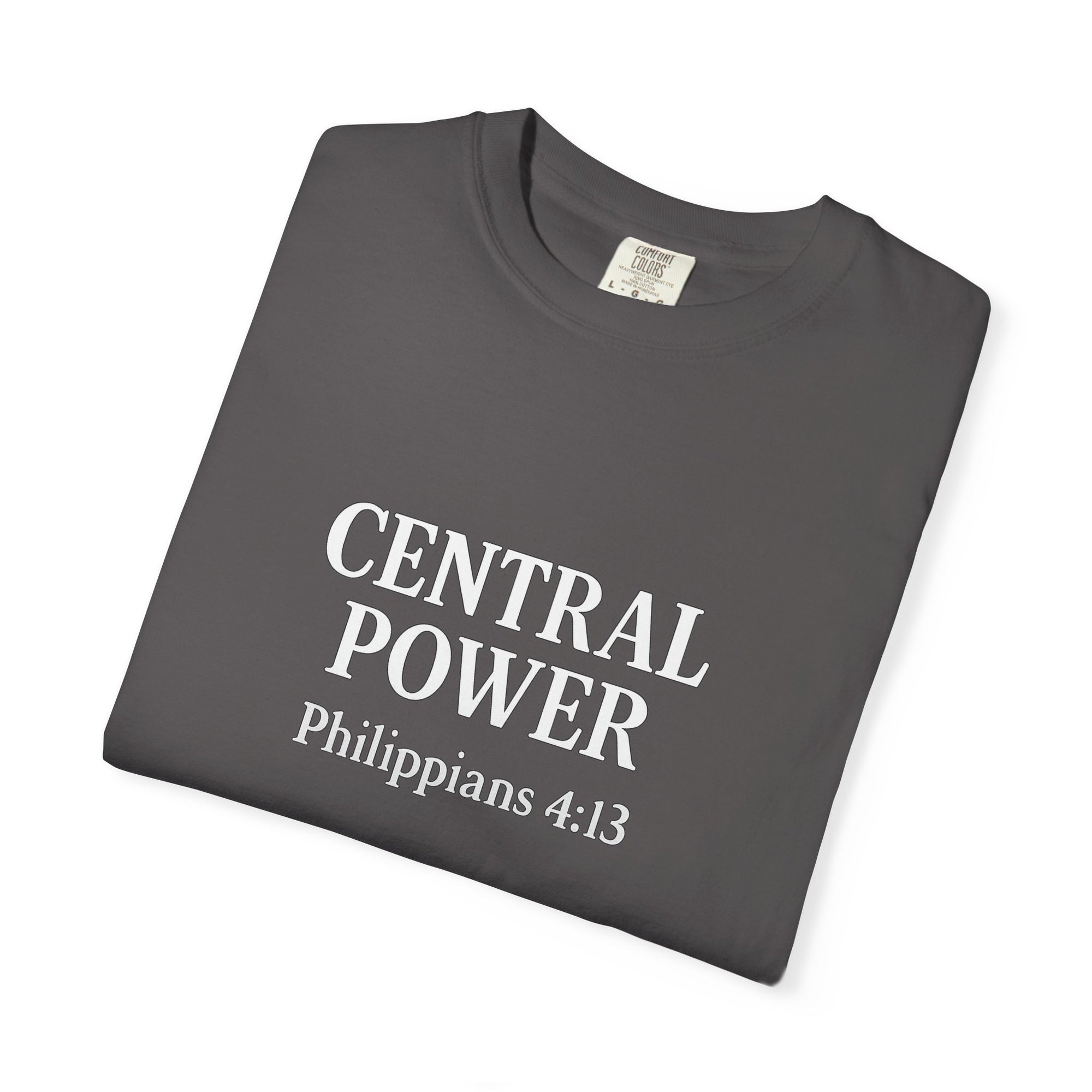 Inspirational T-Shirt, Motivational Unisex Tee, Faith-Based Apparel, Central Power Shirt, Philippians 4:13 Gift