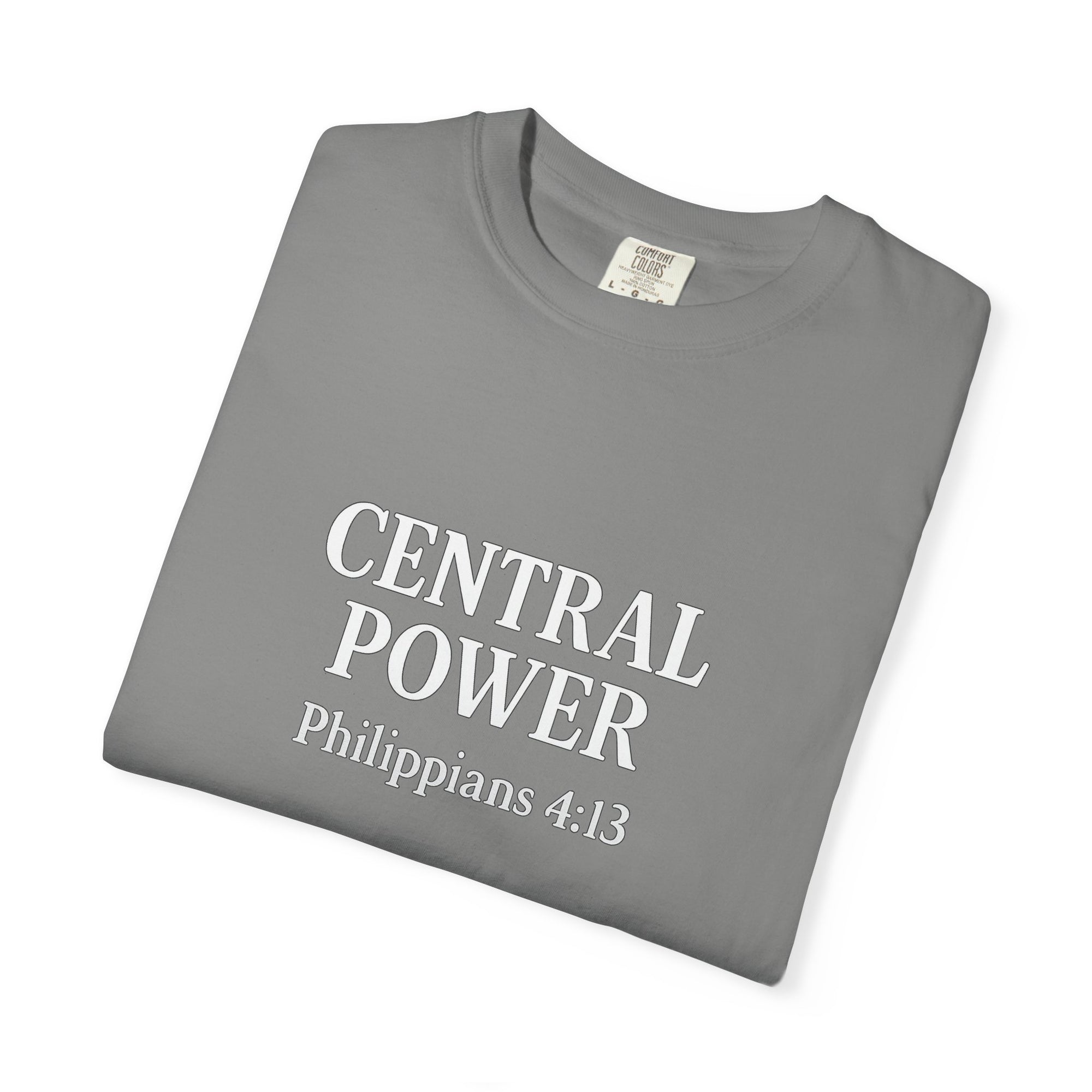 Inspirational T-Shirt, Motivational Unisex Tee, Faith-Based Apparel, Central Power Shirt, Philippians 4:13 Gift