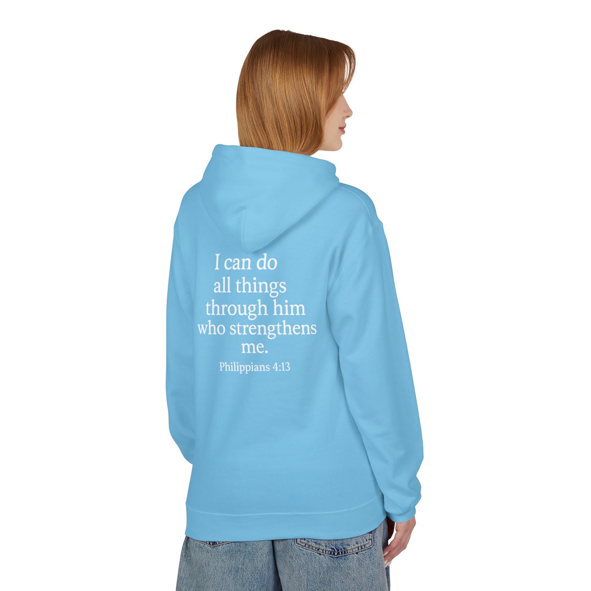 Inspirational Fleece Hoodie - Central Power, Faith Hoodie, Scripture Hoodie, Cozy Gift, Christian Apparel