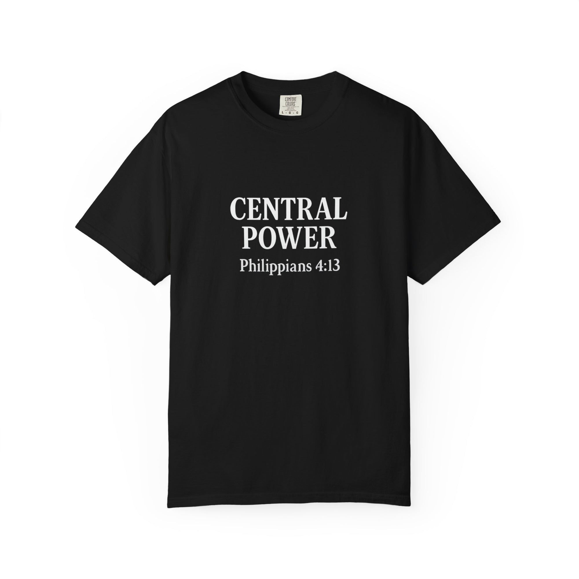 Inspirational T-Shirt, Motivational Unisex Tee, Faith-Based Apparel, Central Power Shirt, Philippians 4:13 Gift