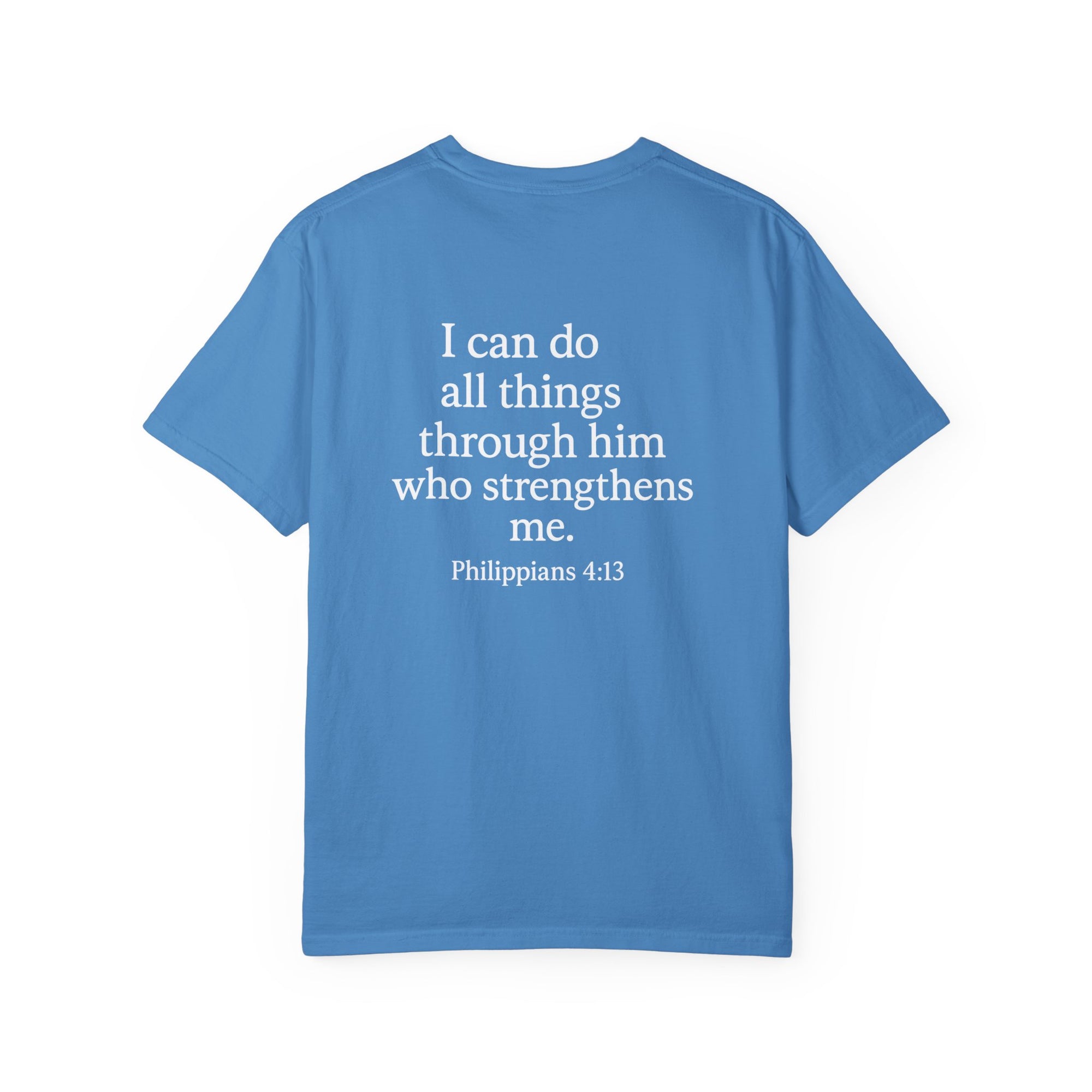 Inspirational T-Shirt, Motivational Unisex Tee, Faith-Based Apparel, Central Power Shirt, Philippians 4:13 Gift
