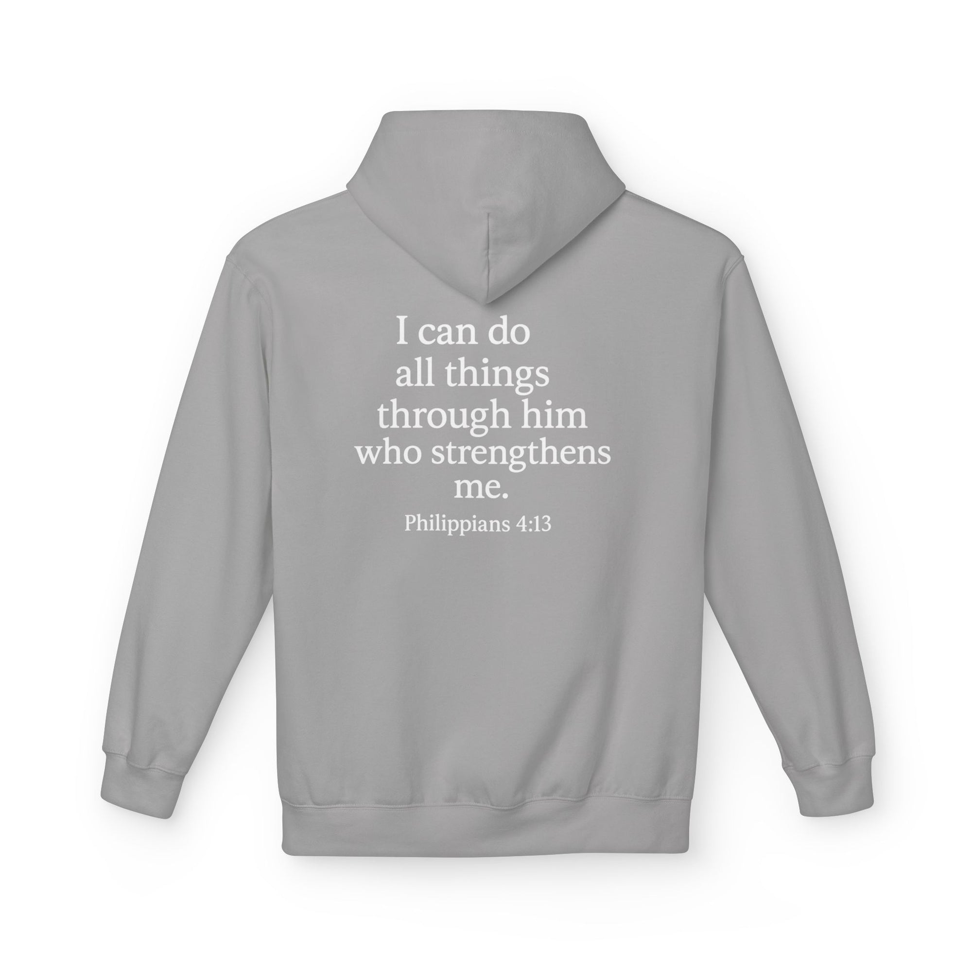 Inspirational Fleece Hoodie - Central Power, Faith Hoodie, Scripture Hoodie, Cozy Gift, Christian Apparel