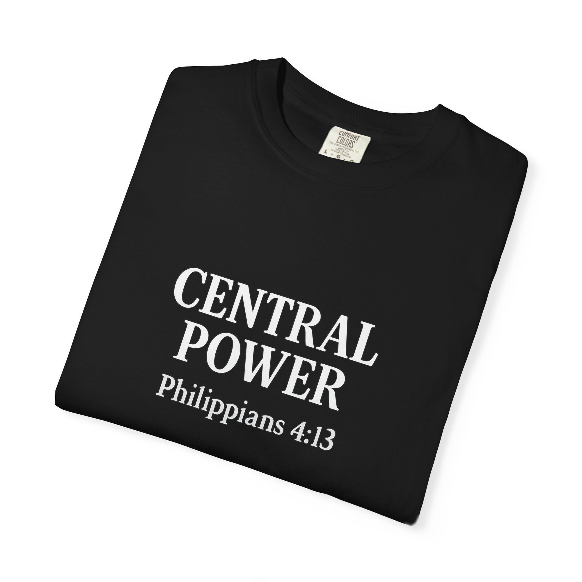 Inspirational T-Shirt, Motivational Unisex Tee, Faith-Based Apparel, Central Power Shirt, Philippians 4:13 Gift
