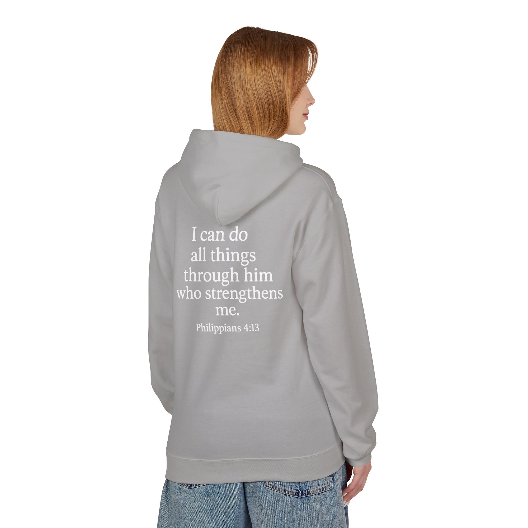 Inspirational Fleece Hoodie - Central Power, Faith Hoodie, Scripture Hoodie, Cozy Gift, Christian Apparel