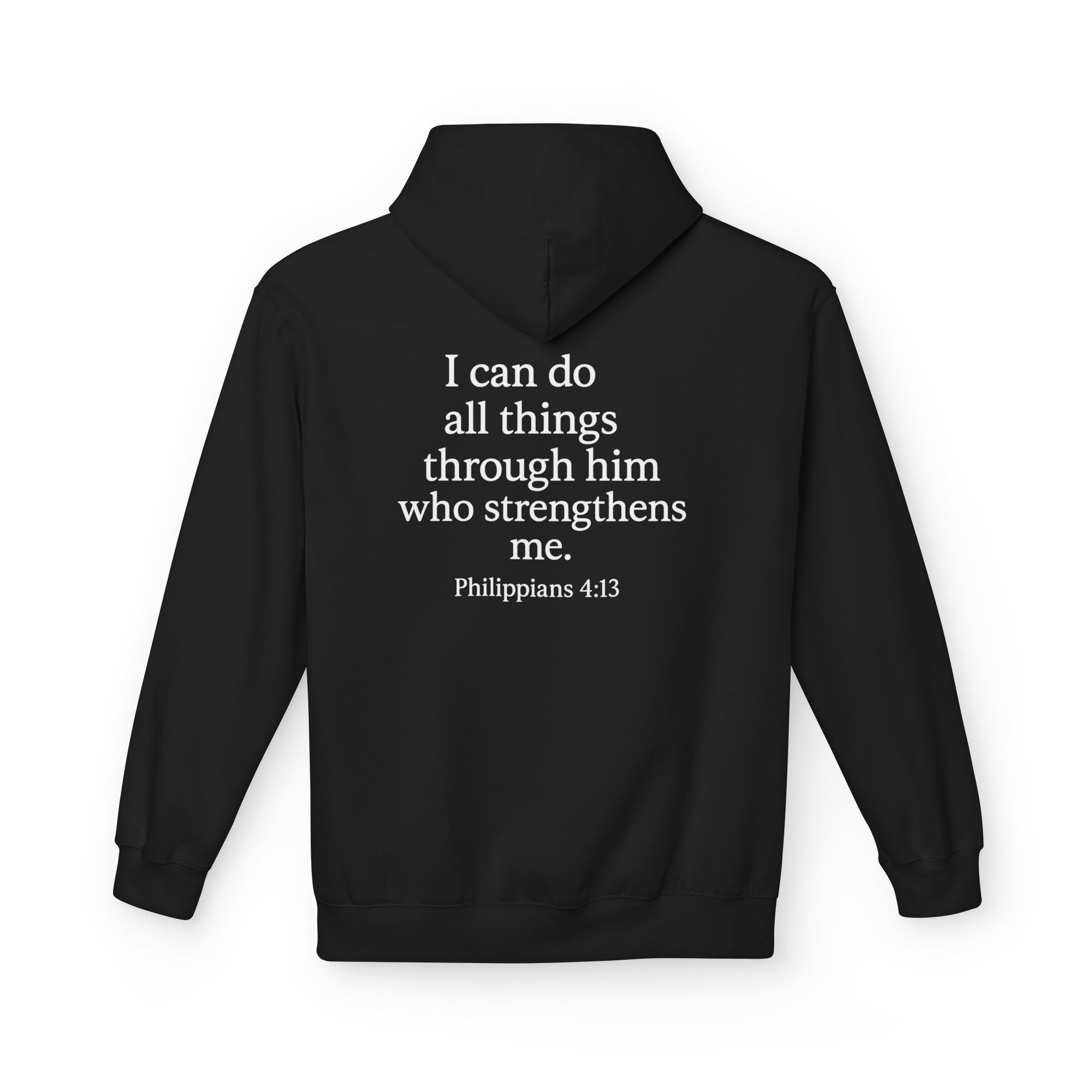Inspirational Fleece Hoodie - Central Power, Faith Hoodie, Scripture Hoodie, Cozy Gift, Christian Apparel