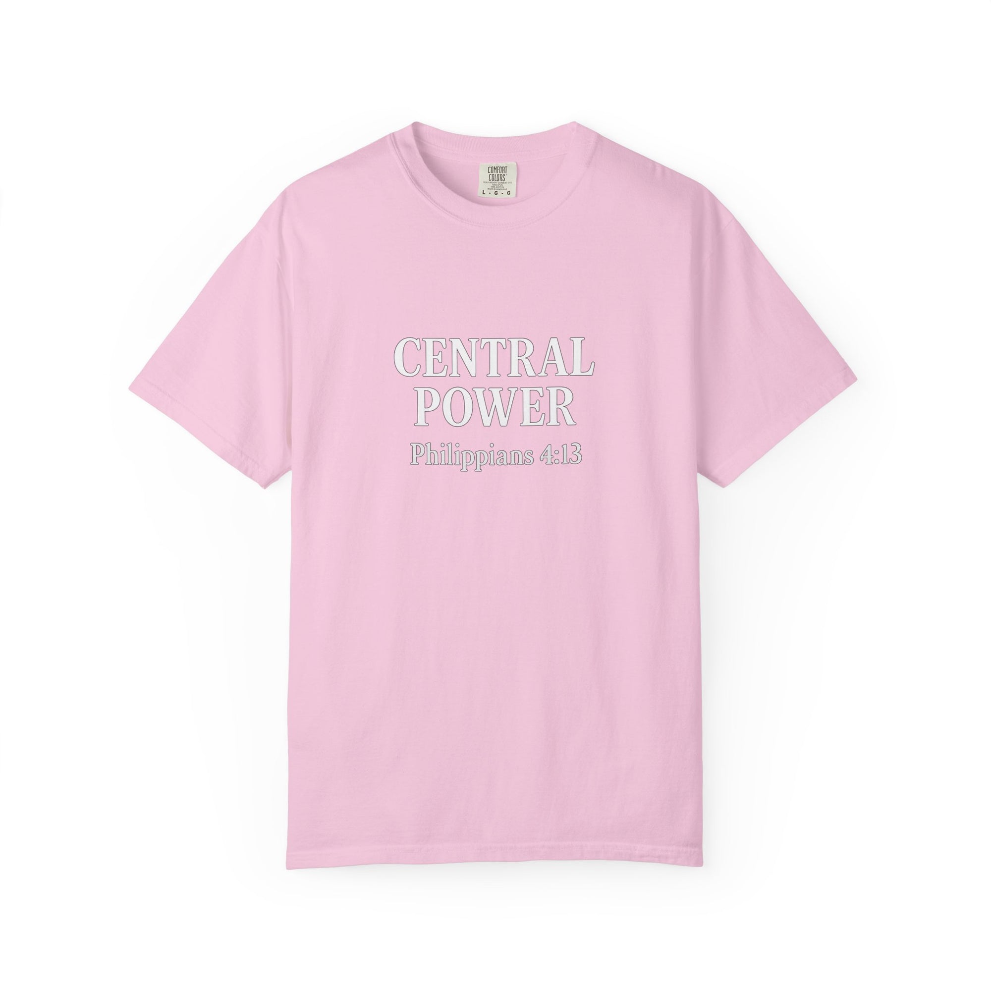 Inspirational T-Shirt, Motivational Unisex Tee, Faith-Based Apparel, Central Power Shirt, Philippians 4:13 Gift