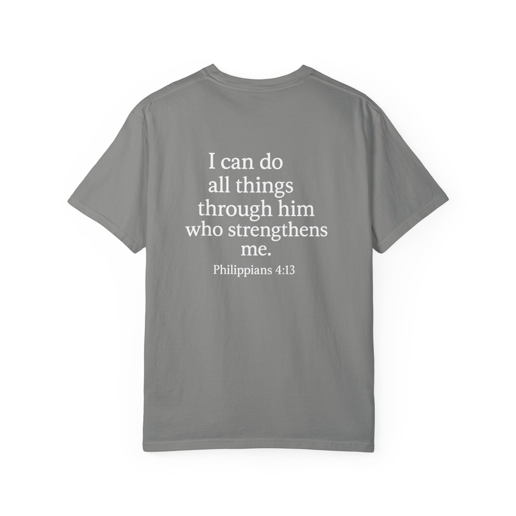 Inspirational T-Shirt, Motivational Unisex Tee, Faith-Based Apparel, Central Power Shirt, Philippians 4:13 Gift