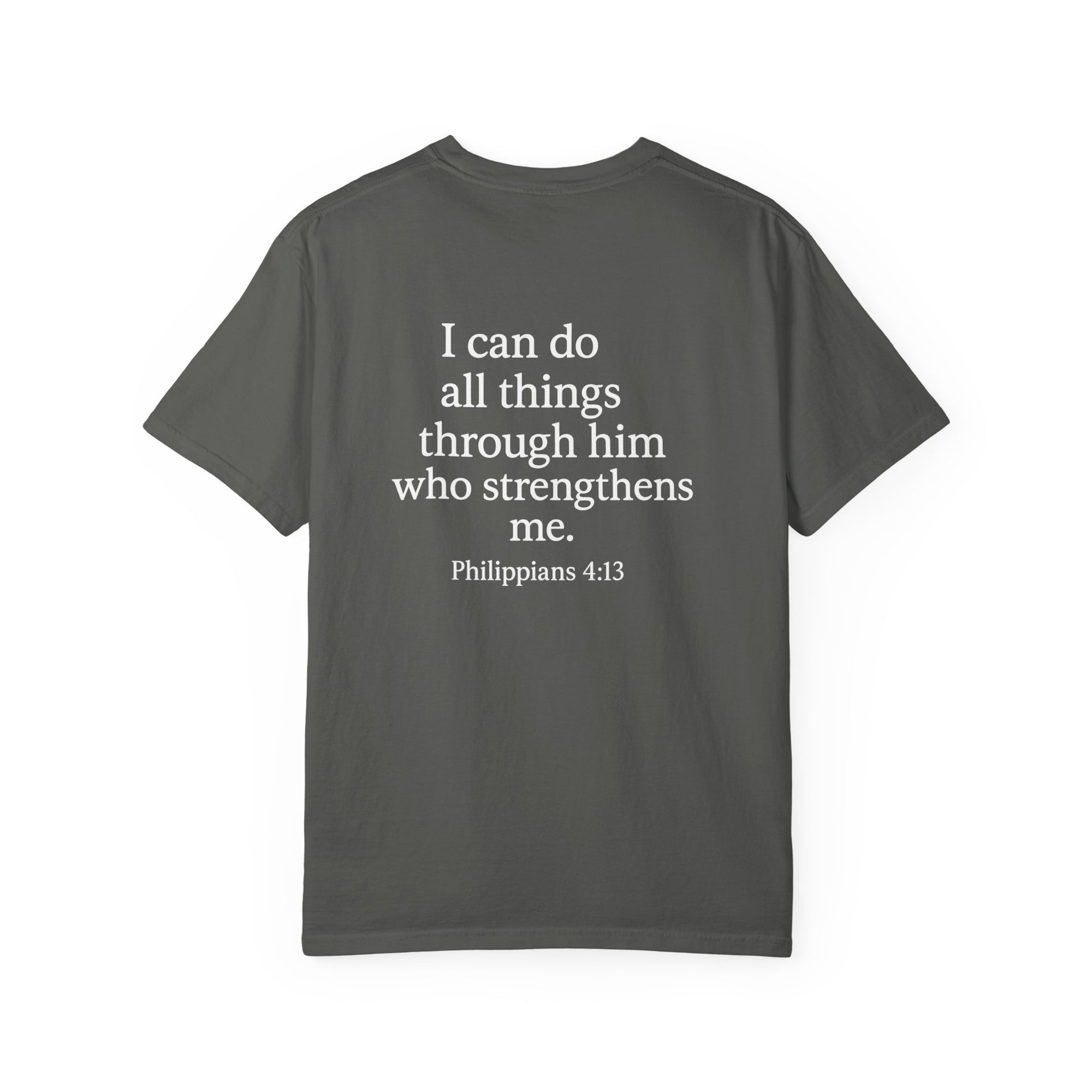 Inspirational T-Shirt, Motivational Unisex Tee, Faith-Based Apparel, Central Power Shirt, Philippians 4:13 Gift