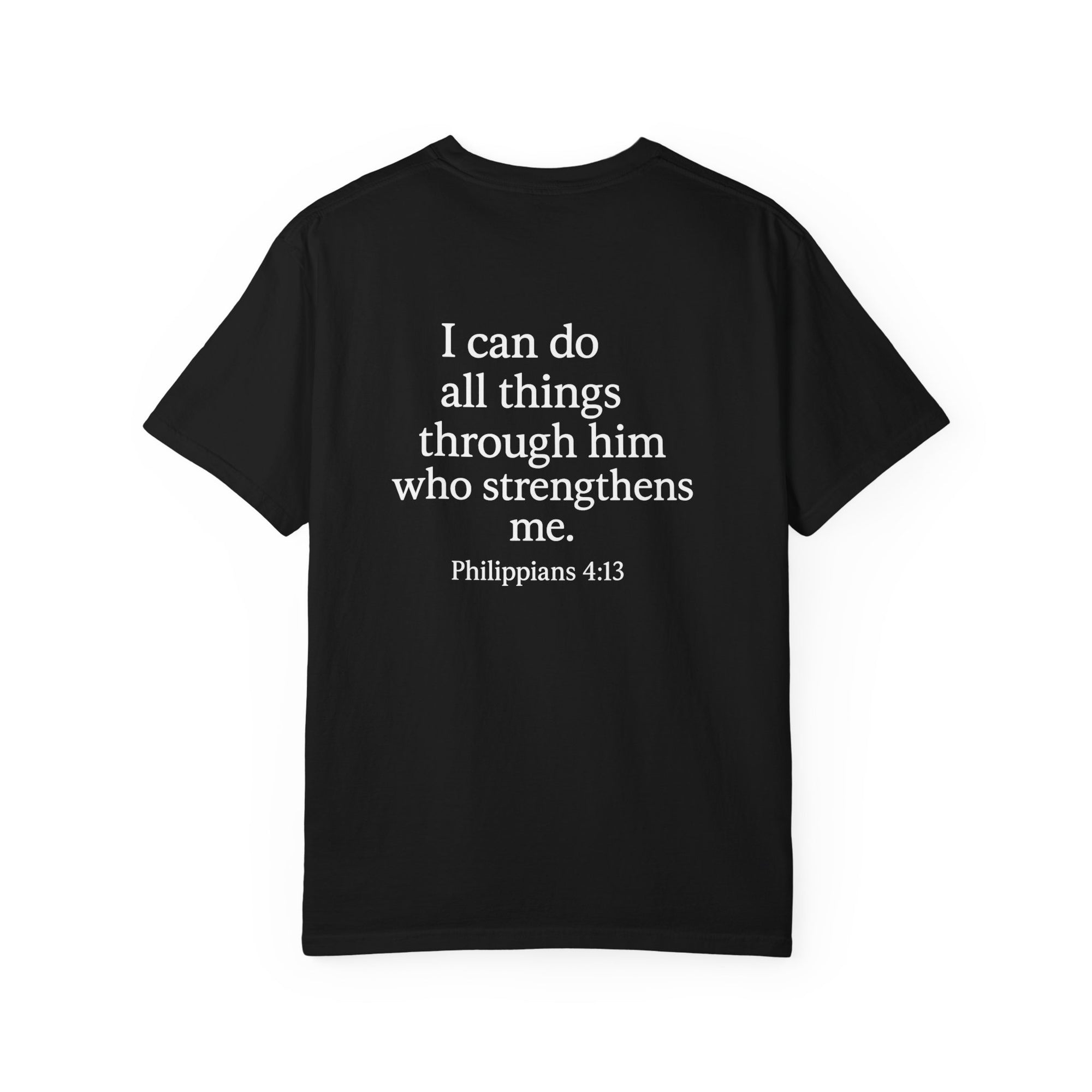 Inspirational T-Shirt, Motivational Unisex Tee, Faith-Based Apparel, Central Power Shirt, Philippians 4:13 Gift